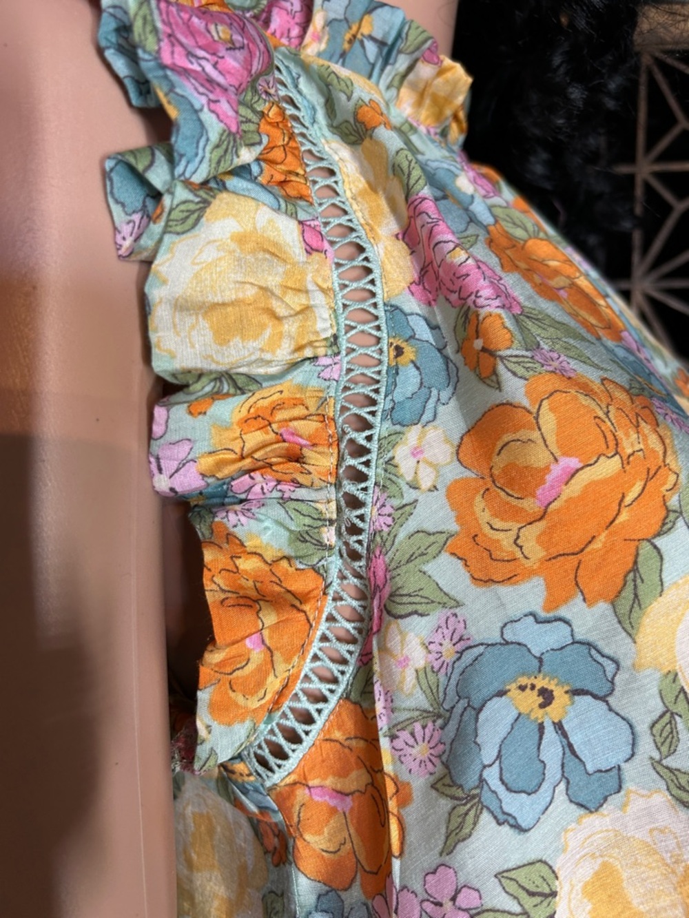 BLU PRPPER SUMMER FLORAL TOP M - Picture 8 of 10